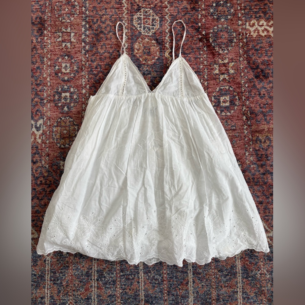 Zara 100% cotton white eyelet NWT